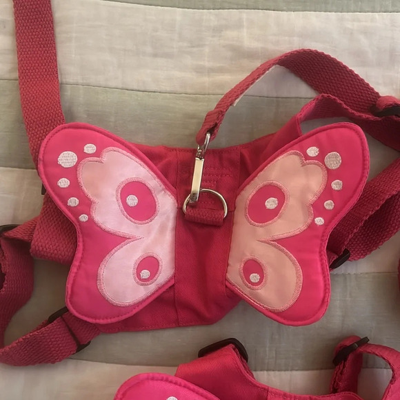 Set of 2 Girls Butterfly Harness Leash pink - Picture 2 of 5
